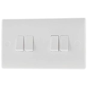 British General 800 Series 10AX 4-Gang 2-Way Light Switch White 1 British General 800 Series 10AX 4-Gang 2-Way Light Switch White
