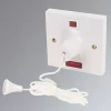 MK 50A 1-Way Pull Cord Switch White with Neon
