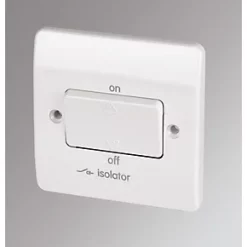 MK Logic Plus 10A 1-Gang 3-Pole Fan Isolator Switch White