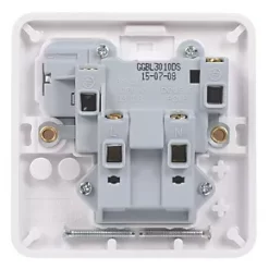 Schneider Electric Lisse 13A 1-Gang DP Switched Plug Socket White -White Switches & Sockets Sales Store 1342J A3