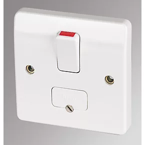 MK Logic Plus 13A Switched Fused Spur & Flex Outlet White 1 MK Logic Plus 13A Switched Fused Spur & Flex Outlet White