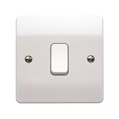 MK Logic Plus 10AX 1-Gang 1-Way Light Switch White -White Switches & Sockets Sales Store 13930 A1