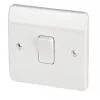 MK Logic Plus 10AX 1-Gang 1-Way Light Switch White