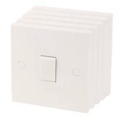 10AX 1-Gang 1-Way Light Switch White 5 Pack