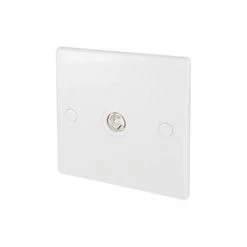 Schneider Electric Ultimate Slimline Coaxial TV Socket White