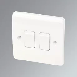 MK Logic Plus 10AX 2-Gang 2-Way Light Switch White