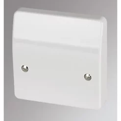 MK Logic Plus 45A Unswitched Cooker Outlet Plate White