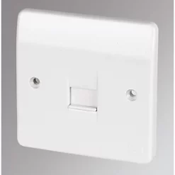 MK Logic Plus Master Telephone Socket White