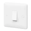 MK Base 10AX 1-Gang 1-Way Light Switch White