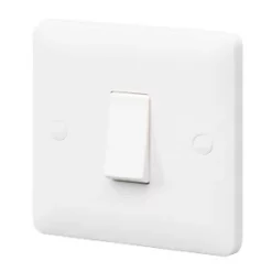 MK Base 10AX 1-Gang 1-Way Light Switch White