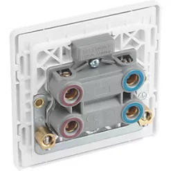 British General Evolve 45A 1-Gang 2-Pole Cooker Switch Pearlescent White with LED with White Inserts -White Switches & Sockets Sales Store 177PY A4