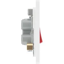 British General Evolve 45A 1-Gang 2-Pole Cooker Switch Pearlescent White with LED with White Inserts -White Switches & Sockets Sales Store 177PY A5