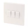 10AX 3-Gang 2-Way Light Switch White