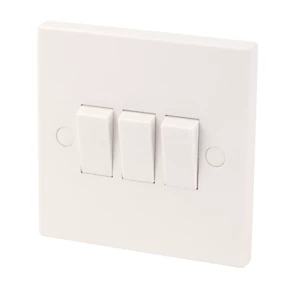 10AX 3-Gang 2-Way Light Switch White 1 10AX 3-Gang 2-Way Light Switch White