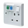 Crabtree Instinct 13A 1-Gang DP Switched Passive RCD Socket White