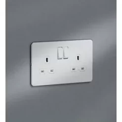 Knightsbridge SFR9000MW 13A 2-Gang DP Switched Double Socket Matt White with White Inserts 7 Knightsbridge SFR9000MW 13A 2-Gang DP Switched Double Socket Matt White with White Inserts -White Switches & Sockets Sales Store 206TY A3