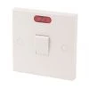 20A 1-Gang DP Control Switch White with Neon