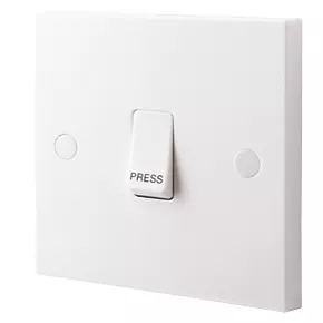 British General 900 Series 10AX 1-Gang 2-Way 'Press' Retractive Switch White 1 British General 900 Series 10AX 1-Gang 2-Way 'Press' Retractive Switch White
