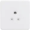 Knightsbridge SF5AMW 5A 1-Gang Unswitched Socket Matt White with White Inserts