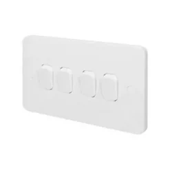 Schneider Electric Lisse 10AX 4-Gang 2-Way 10AX Light Switch White