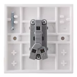 British General 900 Series 10AX 1-Gang 2-Way 'Press to Exit' Retractive Switch White -White Switches & Sockets Sales Store 25321 A2