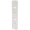 Schneider Electric Lisse 10AX 2-Gang 2-Way Rocker Switch White