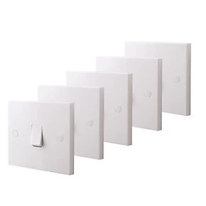 British General 900 Series 10AX 1-Gang 1-Way Light Switch White 5 Pack 1 British General 900 Series 10AX 1-Gang 1-Way Light Switch White 5 Pack
