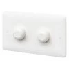 MK Base 2-Gang 1-Way LED Dimmer Switch White