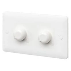 MK Base 2-Gang 1-Way LED Dimmer Switch White