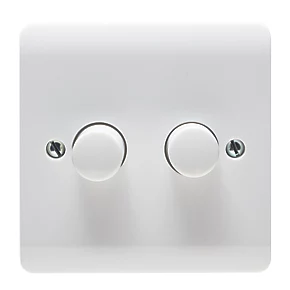 Crabtree Instinct 2-Gang 2-Way LED Dimmer Switch White 2 Crabtree Instinct 2-Gang 2-Way LED Dimmer Switch White - Image 2