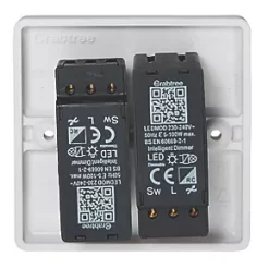 Crabtree Instinct 2-Gang 2-Way LED Dimmer Switch White 5 Crabtree Instinct 2-Gang 2-Way LED Dimmer Switch White -White Switches & Sockets Sales Store 291HV A2