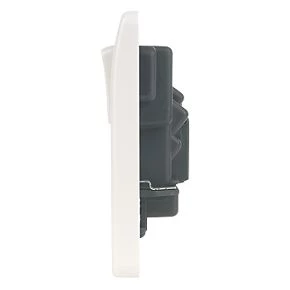 MK Logic Plus 13A 2-Gang DP Switched Plug Socket White 3 MK Logic Plus 13A 2-Gang DP Switched Plug Socket White - Image 3