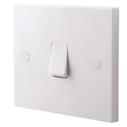 British General 900 Series 10AX 1-Gang 2-Way Light Switch White