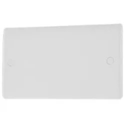 British General 2-Gang Blanking Plate White