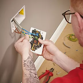 MK Logic Plus Rapid Fix 13A 2-Gang DP Switched Socket White with White Inserts 5 Pack 4 MK Logic Plus Rapid Fix 13A 2-Gang DP Switched Socket White with White Inserts 5 Pack - Image 4