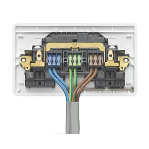 MK Logic Plus Rapid Fix 13A 2-Gang DP Switched Socket White with White Inserts 5 Pack 1 MK Logic Plus Rapid Fix 13A 2-Gang DP Switched Socket White with White Inserts 5 Pack