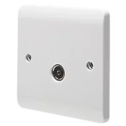 Crabtree Instinct Coaxial TV Socket White