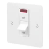 MK Edge 32A 1-Gang DP Control Switch White with Neon with Colour-Matched Inserts