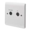 Crabtree Instinct 1-Gang Duplex Multimedia Socket White
