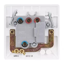 Schneider Electric Ultimate Slimline 13A Switched Fused Spur with Neon White -White Switches & Sockets Sales Store 3521J A3