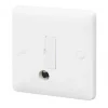 MK Base 13A Unswitched Fused Spur & Flex Outlet White with White Inserts