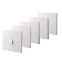British General 900 Series 10AX 1-Gang 2-Way Light Switch White 5 Pack