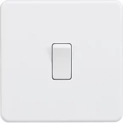 Knightsbridge SF1200MW 10AX 1-Gang Intermediate Switch Matt White