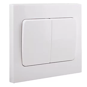 British General 900 Series 10AX 2-Gang 2-Way Light Switch White 2 British General 900 Series 10AX 2-Gang 2-Way Light Switch White - Image 2