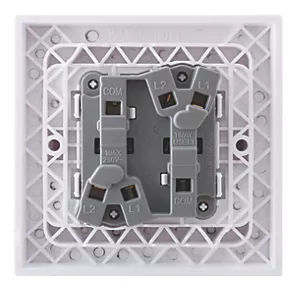 British General 900 Series 10AX 2-Gang 2-Way Light Switch White 3 British General 900 Series 10AX 2-Gang 2-Way Light Switch White - Image 3