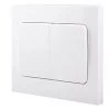 British General 900 Series 10AX 2-Gang 2-Way Light Switch White