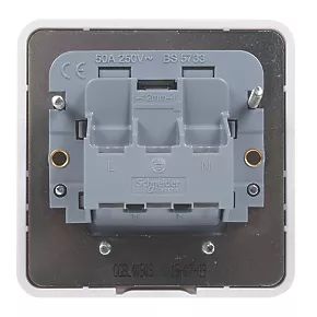 Schneider Electric Lisse 45A Unswitched Cooker Outlet Plate White 4 Schneider Electric Lisse 45A Unswitched Cooker Outlet Plate White - Image 4