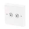 Varilight V-ProIR 2-Gang 1-Way LED Touch / Remote Dimmer Switch White
