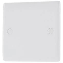 British General 1-Gang Blanking Plate White