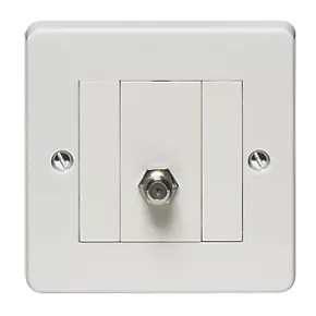 Crabtree Capital F-Type Satellite Socket White with Colour-Matched Inserts 2 Crabtree Capital F-Type Satellite Socket White with Colour-Matched Inserts - Image 2